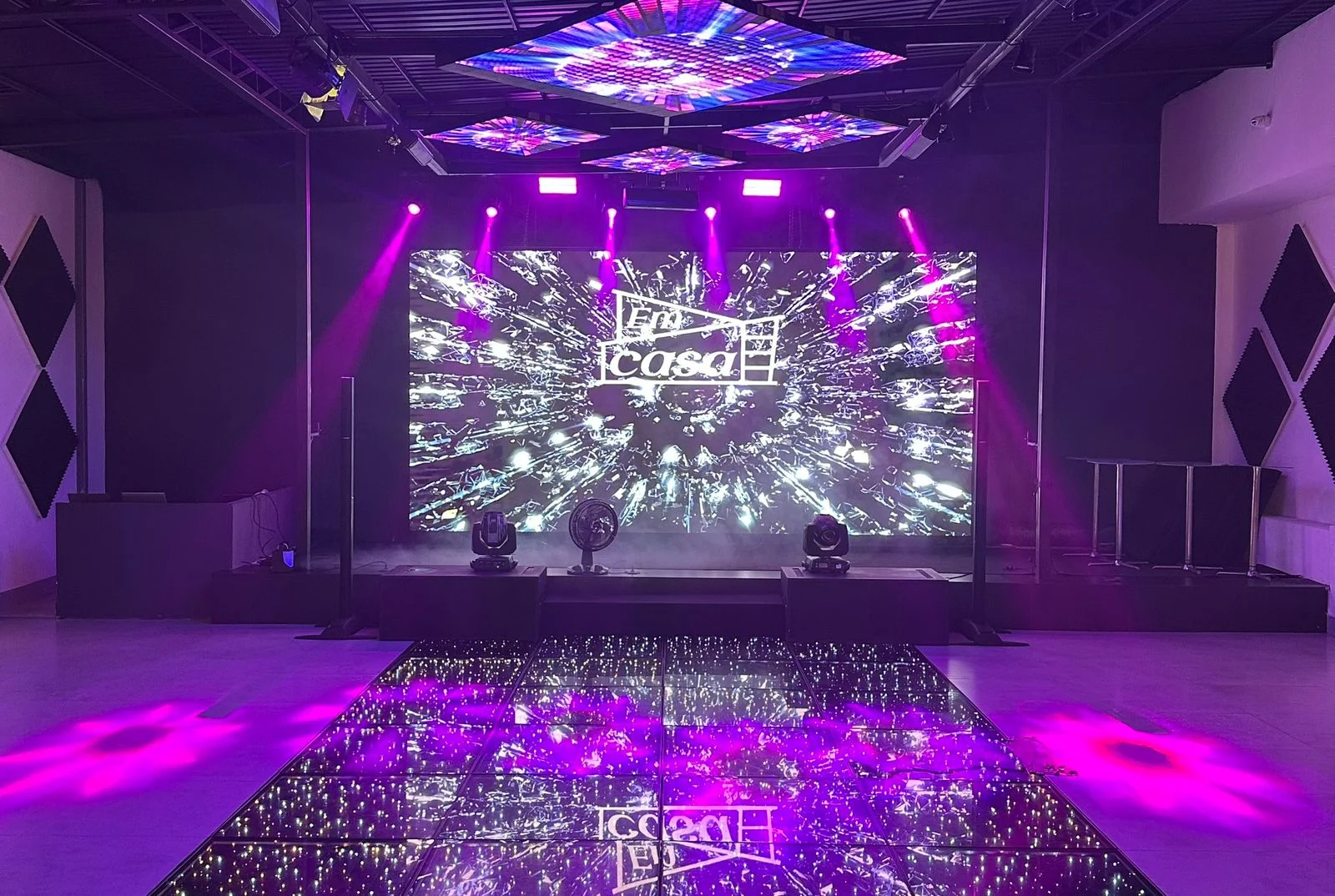 Palco com painel de LED